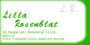 lilla rosenblat business card